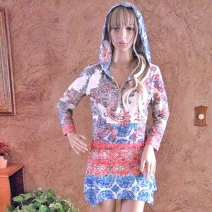 IQ PARIS  HOODIE TUNIC TOP  SIZE S